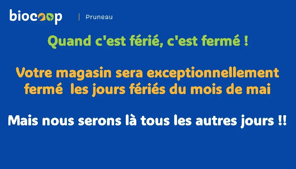 MAI : Quand c'est férié, c'est fermé !